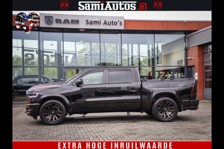Dodge Ram COBRA EDITION | 1500 Limited Night High Output 540HP 706Nm | Massage + Full Option | De Meest Luxe en Volle Pick-Up in zijn Klas Comfortabele Dubbele Cabine met Royale 5 Zitplaatsen | BPM vrij | Nu Leverbaar uit Voorraad | Voorraad Nr 2292 - 5178 | Cobra package is meerprijs |