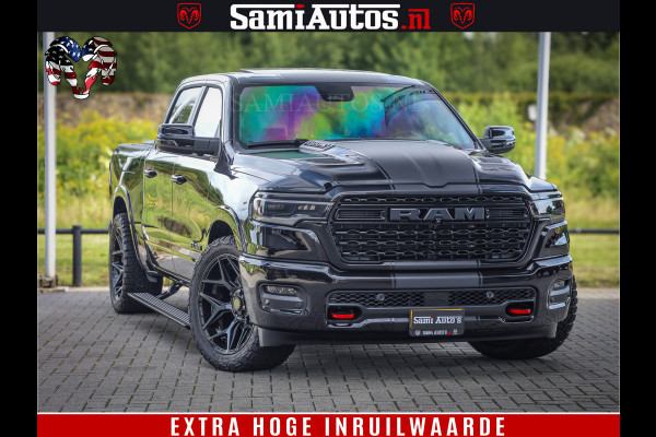 Dodge Ram 1500 Limited Night High Output 540HP 706Nm | Massage + Full Option | De Meest Luxe en Volle Pick-Up in zijn Klasse | Comfortabele Dubbele Cabine met Royale 5 Zitplaatsen | BPM vrij | Nu Leverbaar uit Voorraad | Voorraad Nr 2367 - 5430