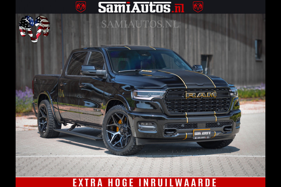 Dodge Ram 1500 Limited Night H.O 540HP 706Nm | Massage + Full Option | De Meest Luxe en Volle Pick-Up in zijn Klasse | Comfortabele Dubbele Cabine met Royale 5 Zitplaatsen | BPM vrij | Nu Leverbaar uit Voorraad | Voorraad Nr 2353 - 5412