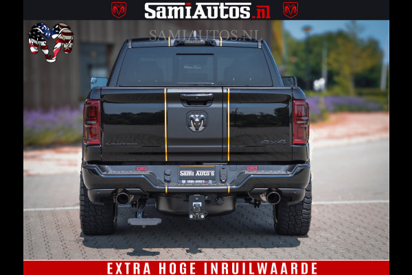 Dodge Ram 1500 Limited Night H.O 540HP 706Nm | Massage + Full Option | De Meest Luxe en Volle Pick-Up in zijn Klasse | Comfortabele Dubbele Cabine met Royale 5 Zitplaatsen | BPM vrij | Nu Leverbaar uit Voorraad | Voorraad Nr 2323 - 5168