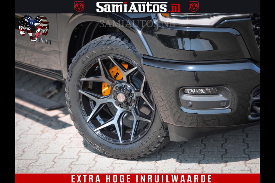 Dodge Ram 1500 Limited Night H.O 540HP 706Nm | Massage + Full Option | De Meest Luxe en Volle Pick-Up in zijn Klasse | Comfortabele Dubbele Cabine met Royale 5 Zitplaatsen | BPM vrij | Nu Leverbaar uit Voorraad | Voorraad Nr 2323 - 5168