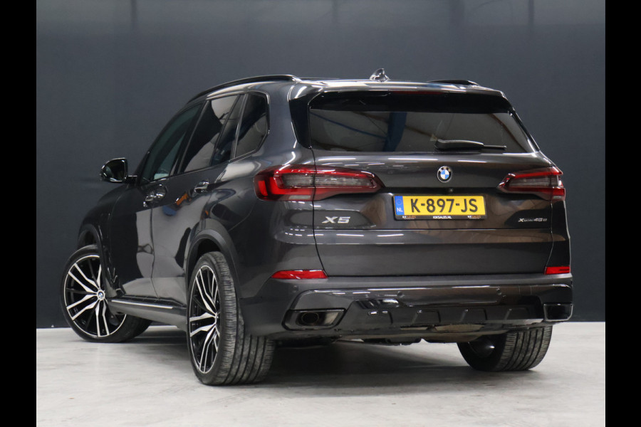 BMW X5 xDrive45e High Executive *WEEKAANBIEDINNG* [SCHUIFKANTELDAK, TREKHAAK INKLAPBAAR, MEMORY SEATS, HARMAN/KARDON, APPLE CARPLAY, ANDROID, 360 CAMERA, HEAD-UP, STUURVERWARMING, STOELVERWARMING, ADAPTIVE CRUISE, VOL LEDER