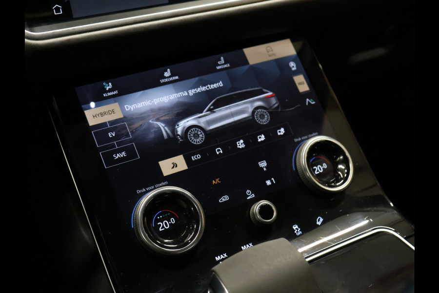 Land Rover Range Rover Velar 2.0 P400e R-Dynamic HSE *WEEKAANBIEDING* [SCHUIFKANTELDAK, STOELMASSAGE, TREKHAAK AFNEEMBAAR, MEMORY SEATS, APPLE CARPLAY, ANDROID, MERIDIAN SOUND, OFFROAD MODE, 360 CAMERA, VOL LEDER, ADAPTIVE CRUISE, STOELVERWARMI