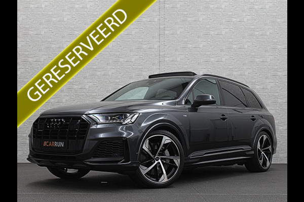 Audi Q7 TFSI e 381PK S-Line | 360 Camera | RS-Leder | Laser-LED | BTW | ACC | Head-Up | Panorama | Keyless-Entry | Luchtvering | Memory | Lane & Side assist | Sportstoelen | Black optic | Bovag Garantie.