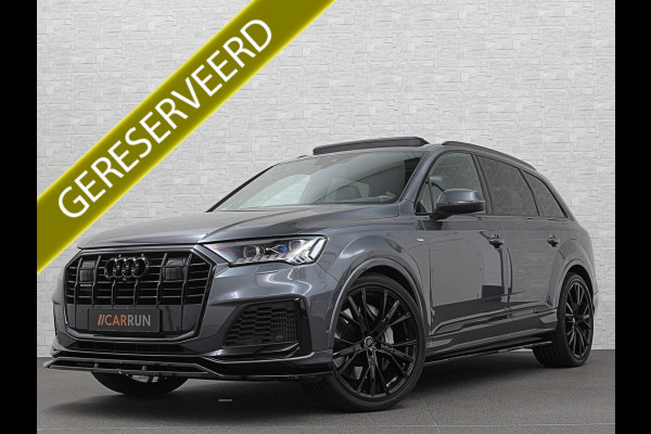 Audi Q7 55 TFSI e 381PK S-Line | 360 Camera | RS-Leder | Laser-LED | BTW | ACC | Head-Up | Panorama | Keyless-Entry | Luchtvering | Memory | Lane & Side assist | Sportstoelen | Black optic | Bovag Garantie.