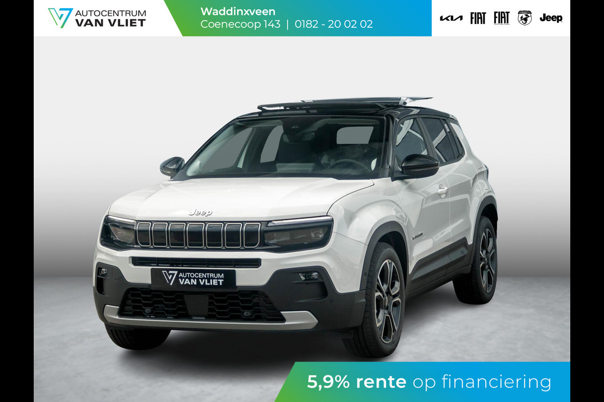 Jeep Avenger Summit 54 kWh | Uit voorraad leverbaar | 17%  Bijtelling | Schuif/Kanteldak | Leder&Winter Pack | Warmtepomp | Info&Convenience Pack | Full Operational Lease € 599,-