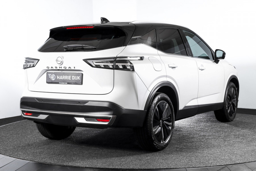Nissan QASHQAI 1.3 MHEV Xtronic Tekna 158 PK - Automaat | Pano | Winterpakket | Elek. Stoel | Dig. Cockpit | Adapt. Cruise | Head-Up | 360 Camera | NAV + App. Connect | ECC | DAB | Elek Klep | LM 19" | 3206