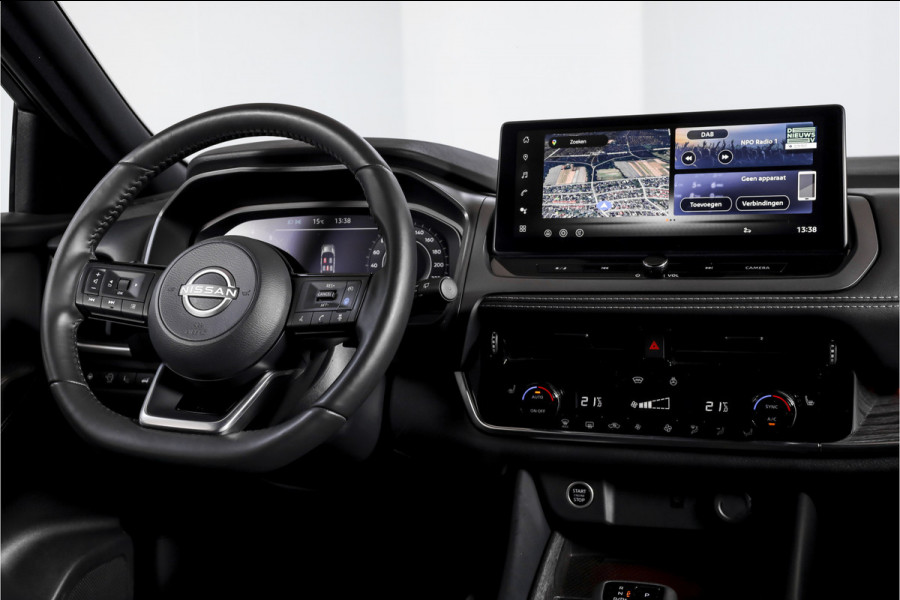 Nissan QASHQAI 1.3 MHEV Xtronic Tekna 158 PK - Automaat | Pano | Winterpakket | Elek. Stoel | Dig. Cockpit | Adapt. Cruise | Head-Up | 360 Camera | NAV + App. Connect | ECC | DAB | Elek Klep | LM 19" | 3206
