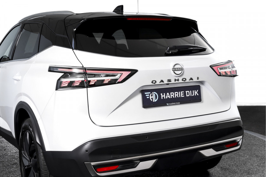 Nissan QASHQAI 1.3 MHEV Xtronic Tekna 158 PK - Automaat | Pano | Winterpakket | Elek. Stoel | Dig. Cockpit | Adapt. Cruise | Head-Up | 360 Camera | NAV + App. Connect | ECC | DAB | Elek Klep | LM 19" | 3206