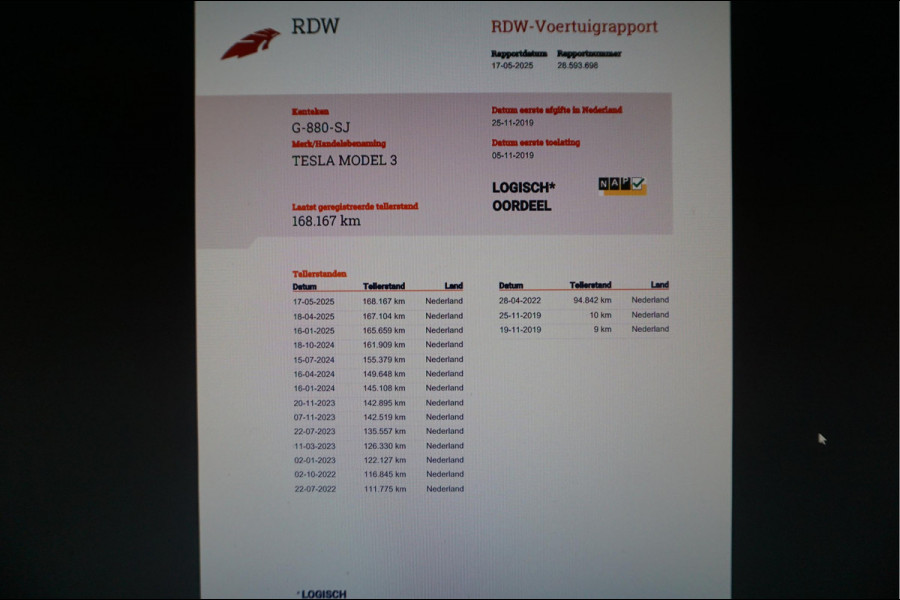 Tesla Model 3 Long Range AWD 75 kWh Dual Motor Battery New 9/2025 via Tesla | BTW | 351 pk | Panorama | Premium Audio | Auto Pilot | Leer | 19inch sportvelgen Tesla Model 3 Long Range AWD 75 kWh Dual Motor Battery New 9/2025 via Tesla | BTW | 351 pk | Panorama | Premium Audio | Auto Pilot | Leer | 19inch sportvelgen