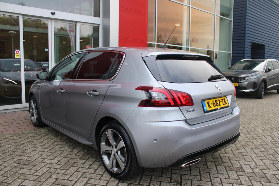 Peugeot 308 1.2 130PK GT-LINE | MASSAGE STOELEN | NAVIGATIE | APPLE CARPLAY/ANDROID AUTO | 17" LICHTMETALEN VELGEN | ALL SEASON BANDEN | FULL LED KOPLAMPEN | DAB+ RADIO | CLIMATE CONTROL | STOEL VERWARMING | CRUISE CONTROL | KEYLESS ENTRY/START | DODEHOEK BEWAKING | ACHTERUITRIJ CAMERA | PARKEERSENSOREN VOOR EN ACHTER |