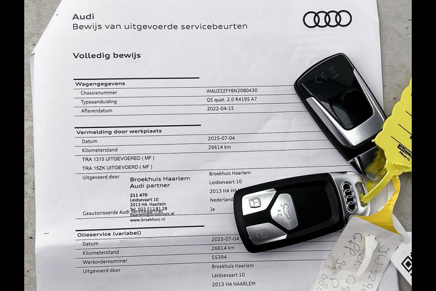 Audi Q5 55 TFSI e S-Line edition Competition(Dealer OndH, Navi, Carplay, Digi Dash, StoelV, Adapt Cruise, Parkeersensoren, Etc) Audi Q5 55 TFSI e S-Line edition Competition(Dealer OndH, Navi, Carplay, Digi Dash, StoelV, Adapt Cruise, Parkeersensoren, Etc)