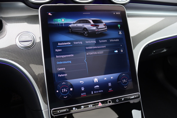 Mercedes-Benz C-Klasse Estate 300 e Star Edition AMG Line | Panoramadak | Memory | Camera | Trekhaak | High Perf. LED | Nightpakket | Sfeerverlichting Premium | Stoelverwarming | Dodehoekassistent |