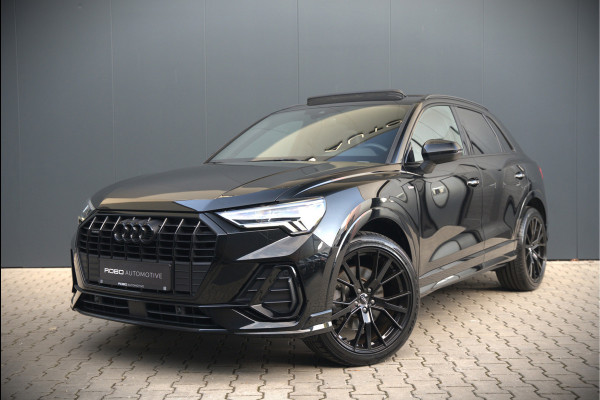 Audi Q3 40 TFSI quattro S Line Pro Line S | 190 PK | Panoramadak | Matrix Led | Stoelverwarming | Leer | Dodehoekdetectie | Automaat | BTW | Black Edition | Cruise Control | Virtual | Navigatie | Dealer Onderhouden |