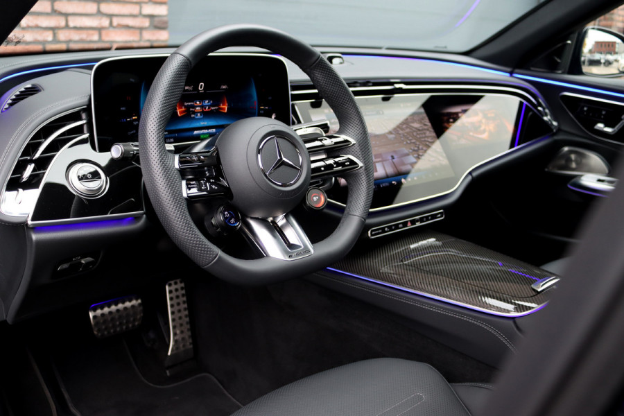 Mercedes-Benz E-Klasse AMG 53 4MATIC+ Premium+ | Hyperscreen | Airmatic | Achterasbesturing | Distronic | Carbon | Stoelventilatie | Burmester | Digital Light | Verwarmd Stuurwiel |