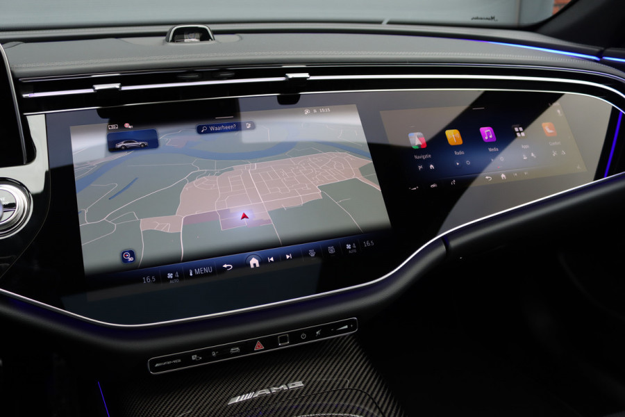 Mercedes-Benz E-Klasse AMG 53 4MATIC+ Premium+ | Hyperscreen | Airmatic | Achterasbesturing | Distronic | Carbon | Stoelventilatie | Burmester | Digital Light | Verwarmd Stuurwiel |