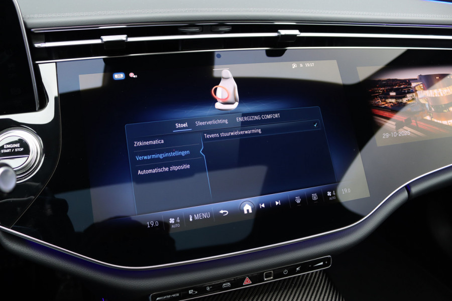 Mercedes-Benz E-Klasse AMG 53 4MATIC+ Premium+ | Hyperscreen | Airmatic | Achterasbesturing | Distronic | Carbon | Stoelventilatie | Burmester | Digital Light | Verwarmd Stuurwiel |