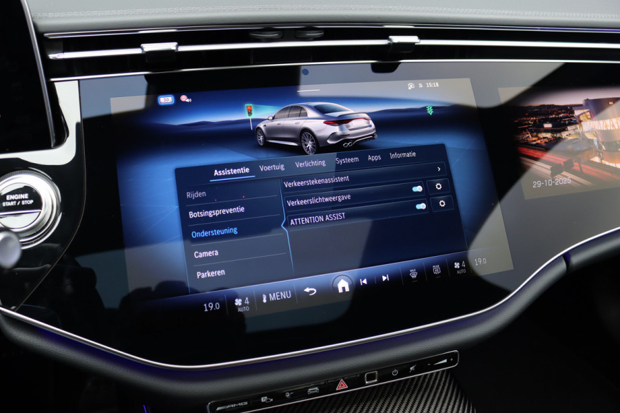 Mercedes-Benz E-Klasse AMG 53 4MATIC+ Premium+ | Hyperscreen | Airmatic | Achterasbesturing | Distronic | Carbon | Stoelventilatie | Burmester | Digital Light | Verwarmd Stuurwiel |
