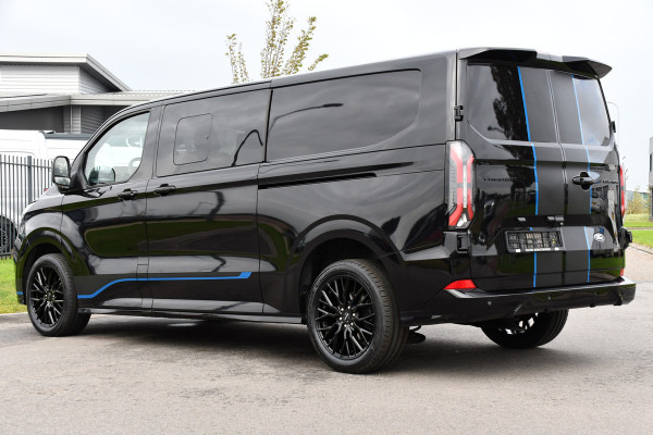 Ford Transit Custom 320 2.0 TDCI L2H1 Sport DC Black Edition Virtual, Adaptieve Cruise, Carplay, LED, 2 x Schuifdeur, 170pk, Stoelverwarming, Sensoren, BOM VOL!
