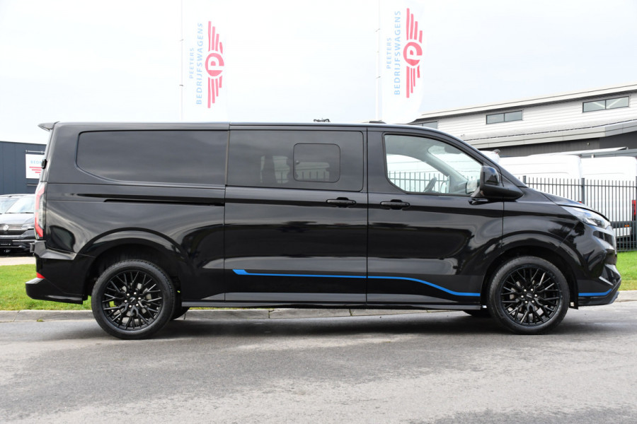 Ford Transit Custom 320 2.0 TDCI L2H1 Sport DC Black Edition Virtual, Adaptieve Cruise, Carplay, LED, 2 x Schuifdeur, 170pk, Stoelverwarming, Sensoren, BOM VOL!