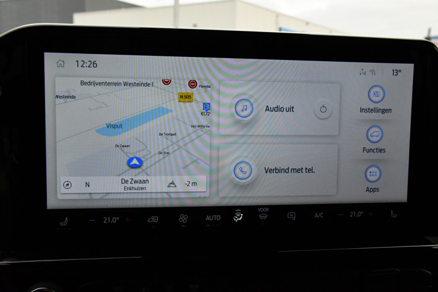 Ford Transit Custom 320 2.0 TDCI L2H1 Sport DC Black Edition Virtual, Adaptieve Cruise, Carplay, LED, 2 x Schuifdeur, 170pk, Stoelverwarming, Sensoren, BOM VOL!