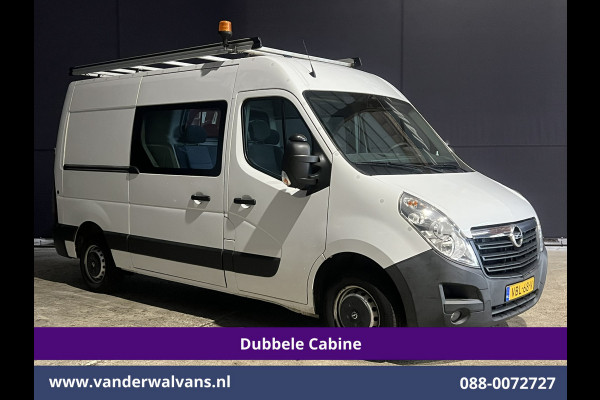Opel Movano 2.3 Turbo 146pk L2H2 Dubbele cabine Euro6 Airco | Imperiaal | Omvormer | 2500kg Trekhaak Navigatie, Camera, Cruisecontrol, Parkeersensoren, 5-zits
