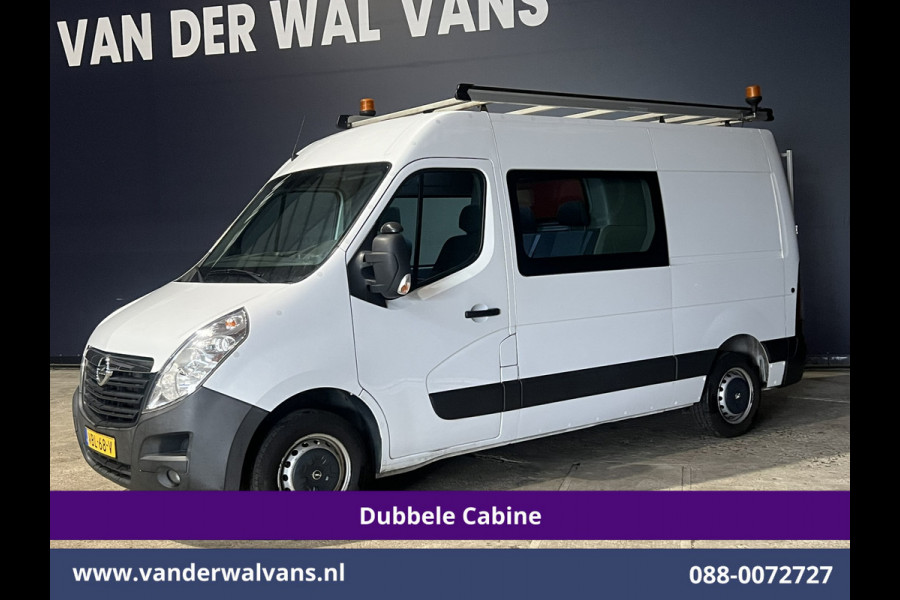 Opel Movano 2.3 Turbo 146pk L2H2 Dubbele cabine Euro6 Airco | Imperiaal | Omvormer | 2500kg Trekhaak Navigatie, Camera, Cruisecontrol, Parkeersensoren, 5-zits