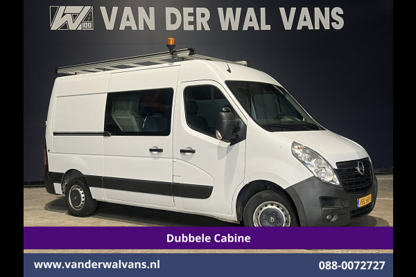 Opel Movano 2.3 Turbo 146pk L2H2 Dubbele cabine Euro6 Airco | Imperiaal | Omvormer | 2500kg Trekhaak Navigatie, Camera, Cruisecontrol, Parkeersensoren, 5-zits