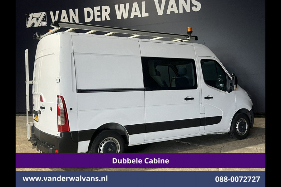 Opel Movano 2.3 Turbo 146pk L2H2 Dubbele cabine Euro6 Airco | Imperiaal | Omvormer | 2500kg Trekhaak Navigatie, Camera, Cruisecontrol, Parkeersensoren, 5-zits