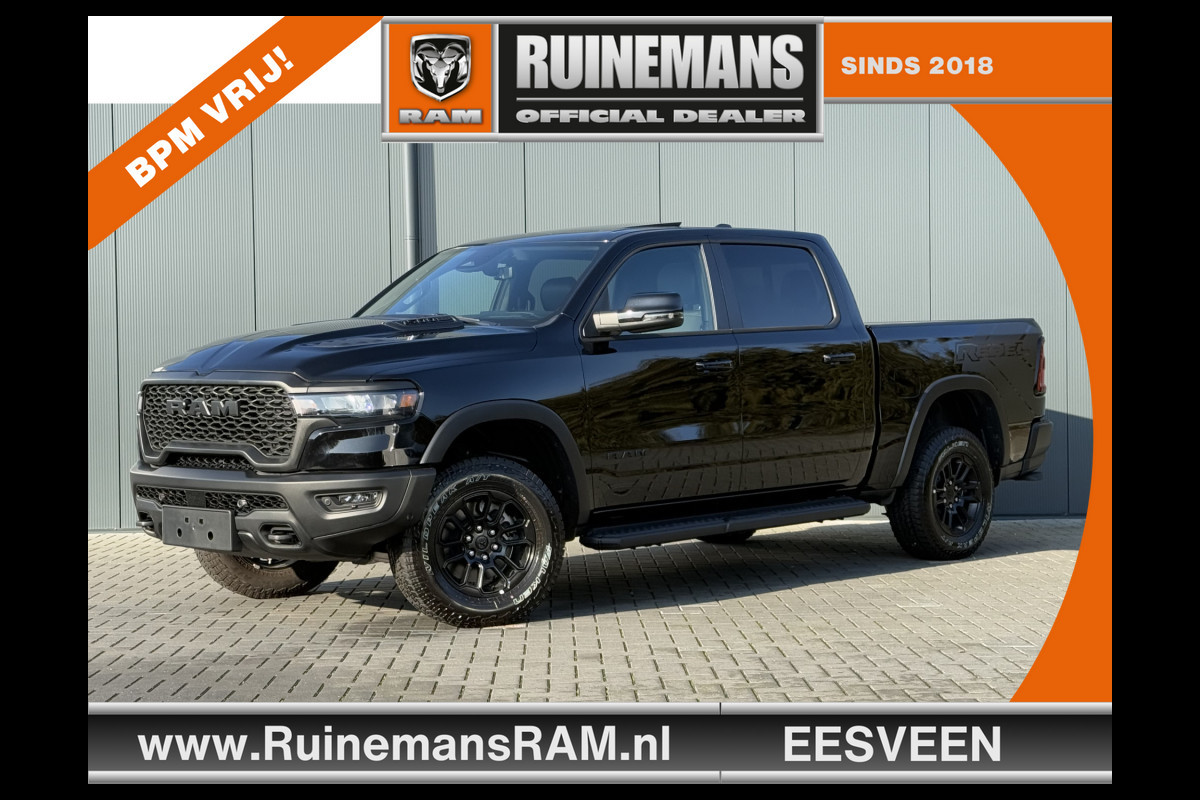 Dodge Ram 1500 3.0 420 PK REBEL PREMIUM / LUCHTVERING / 2025 MODEL / NIGHT EDITION / PANO / 360 CAMERA / TREKHAAK / 3500 KG AHG