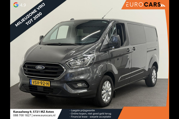 Ford Transit Custom 300 2.0 TDCI L2H1 Limited Dubbele Cabine Automaat Navi Airco 2 Schuifdeuren Trekhaak PDC Carplay DAB