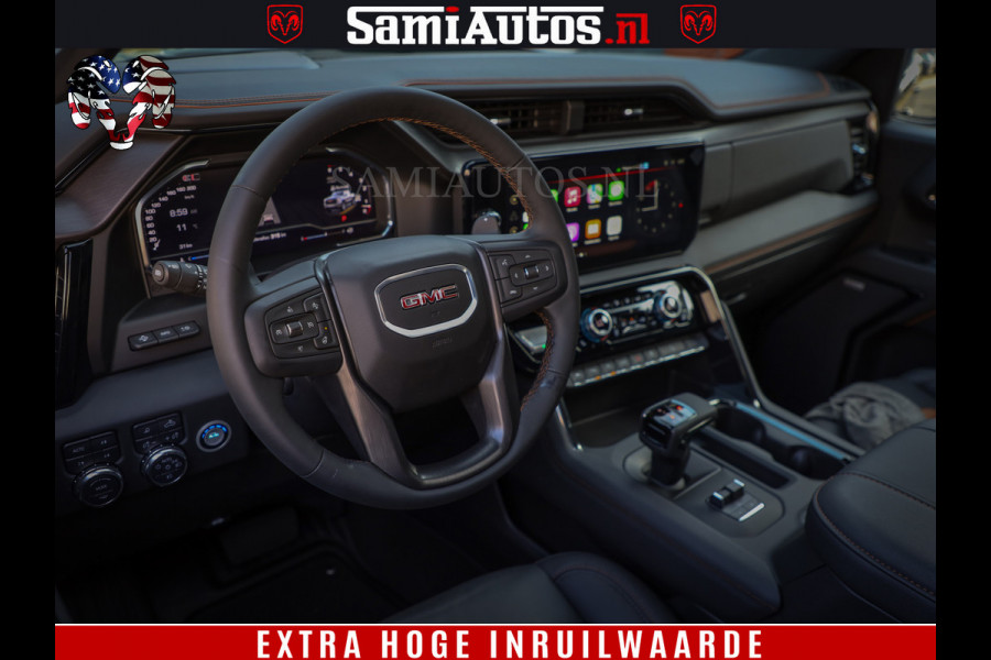 GMC Sierra AT4 6.2 V8 | Alle opties | Dubbele Cabine met Royale 5 Zitplaatsen | BPM vrij | Nu Leverbaar uit Voorraad | Voorraad Nr 248378 |