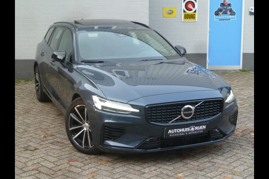 Volvo V60 2.0 T6 Plug-in hybrid AWD Plus Dark|Panodak|Pilot-Assist|BLIS|Memory|Long-Range|Denim Blue