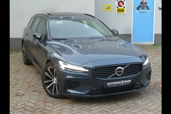 Volvo V60 2.0 T6 Plug-in hybrid AWD Plus Dark|Panodak|Pilot-Assist|BLIS|Memory|Long-Range|Denim Blue