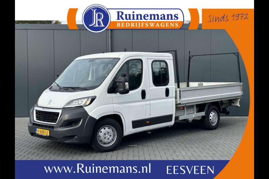 Peugeot Boxer 2.0 164 PK EURO 6 / PICK UP / OPEN LAADBAK / 49.917KM !! / 1e EIG. / 7-PERS DUBBELE CABINE / TREKHAAK / AIRCO / BLUETOOTH