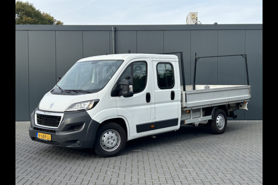 Peugeot Boxer 2.0 164 PK EURO 6 / PICK UP / OPEN LAADBAK / 49.917KM !! / 1e EIG. / 7-PERS DUBBELE CABINE / TREKHAAK / AIRCO / BLUETOOTH