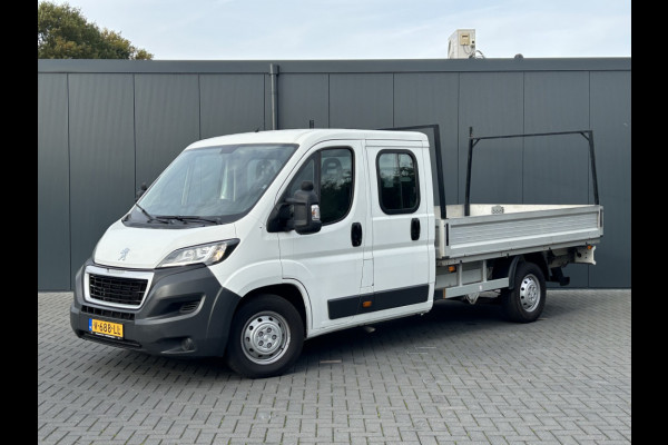 Peugeot Boxer 2.0 164 PK EURO 6 / PICK UP / OPEN LAADBAK / 49.917KM !! / 1e EIG. / 7-PERS DUBBELE CABINE / TREKHAAK / AIRCO / BLUETOOTH