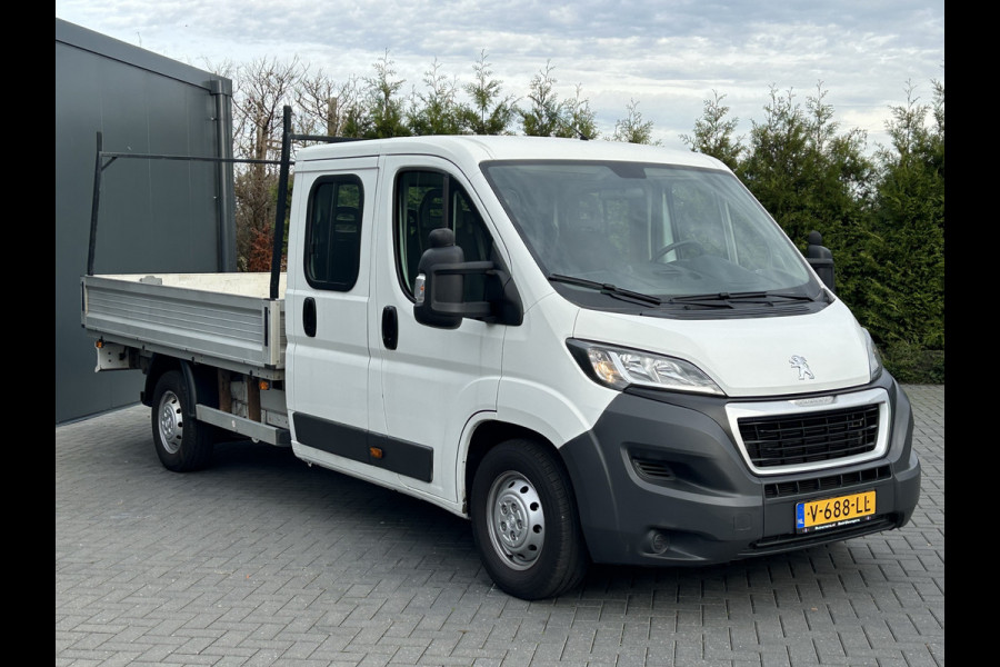 Peugeot Boxer 2.0 164 PK EURO 6 / PICK UP / OPEN LAADBAK / 49.917KM !! / 1e EIG. / 7-PERS DUBBELE CABINE / TREKHAAK / AIRCO / BLUETOOTH