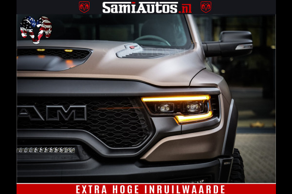 Dodge Ram 1500 TRX HELLCAT 712 PK 6.2 V8 | MEGA DIK | BOM VOL | BLACK ON BLACK | CREW CAB DUBBELE CABINE DC | 5 PERSOONS GRIJS KENTEKEN |