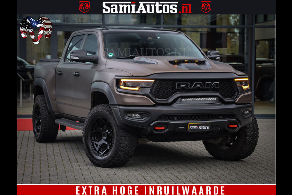 Dodge Ram 1500 TRX HELLCAT 712 PK 6.2 V8 | MEGA DIK | BOM VOL | BLACK ON BLACK | CREW CAB DUBBELE CABINE DC | 5 PERSOONS GRIJS KENTEKEN |