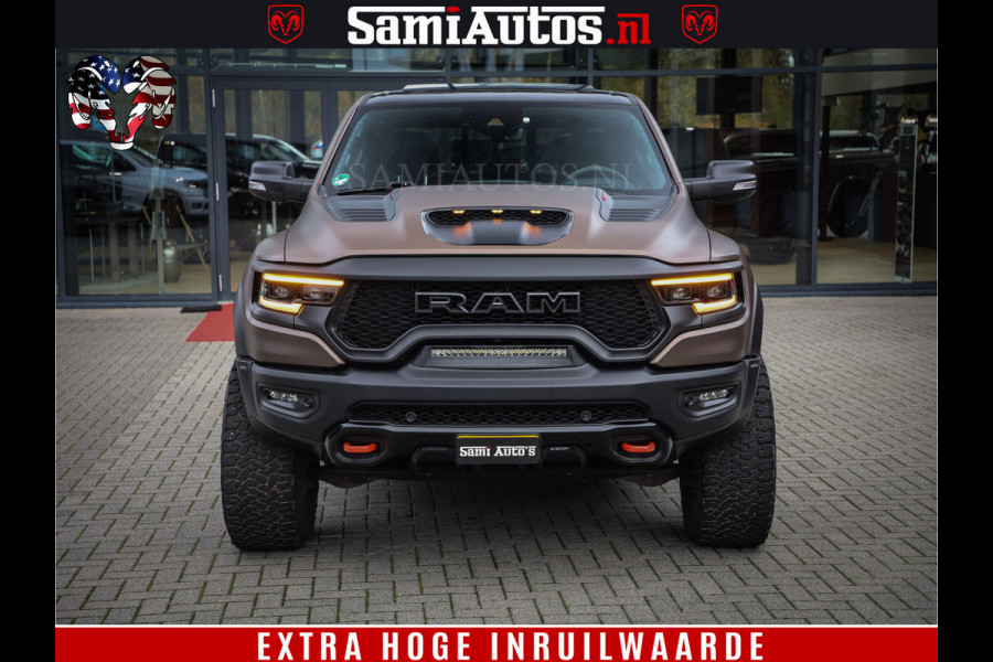 Dodge Ram 1500 TRX HELLCAT 712 PK 6.2 V8 | MEGA DIK | BOM VOL | BLACK ON BLACK | CREW CAB DUBBELE CABINE DC | 5 PERSOONS GRIJS KENTEKEN |