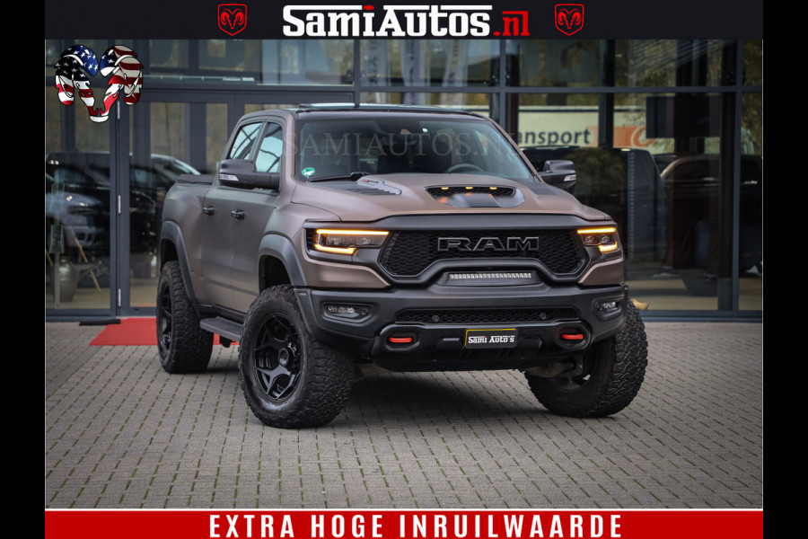 Dodge Ram 1500 TRX HELLCAT 712 PK 6.2 V8 | MEGA DIK | BOM VOL | BLACK ON BLACK | CREW CAB DUBBELE CABINE DC | 5 PERSOONS GRIJS KENTEKEN |
