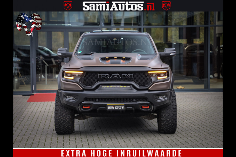 Dodge Ram 1500 TRX HELLCAT 712 PK 6.2 V8 | MEGA DIK | BOM VOL | BLACK ON BLACK | CREW CAB DUBBELE CABINE DC | 5 PERSOONS GRIJS KENTEKEN |