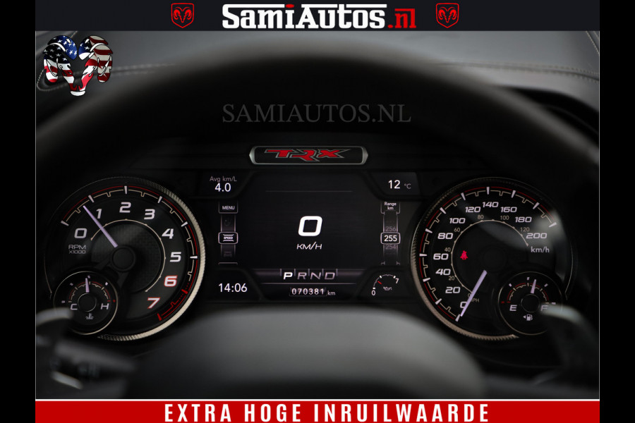 Dodge Ram 1500 TRX HELLCAT 712 PK 6.2 V8 | MEGA DIK | BOM VOL | BLACK ON BLACK | CREW CAB DUBBELE CABINE DC | 5 PERSOONS GRIJS KENTEKEN |