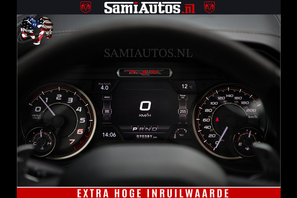 Dodge Ram 1500 TRX HELLCAT 712 PK 6.2 V8 | MEGA DIK | BOM VOL | BLACK ON BLACK | CREW CAB DUBBELE CABINE DC | 5 PERSOONS GRIJS KENTEKEN |