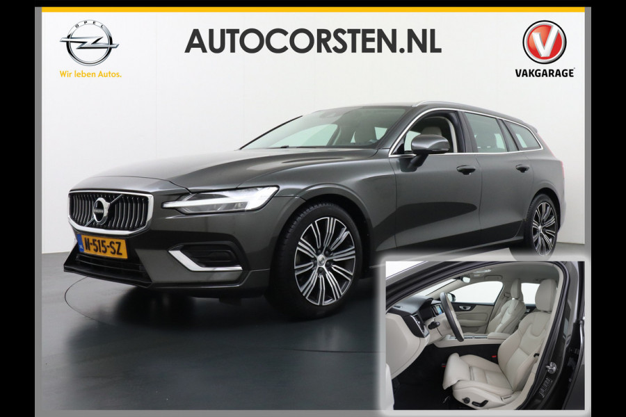 Volvo V60 2.0T AUT-7 Inscription Leer MHEV Apple Carplay Android Auto Harman&Kardon®-Hifi Camera Adap.Cruise Elek.Stoelen Stuur+Stoelverwa Lmv 18" Led Elek. Achterklep Regen-Lichtsensor Collision Avoidance Bluetooth Wifi 1e Eigenaar €50.755 Nieuwprijs Zeer compleet MHEV-Mild-Hybrid 1.800kg trekvermogen