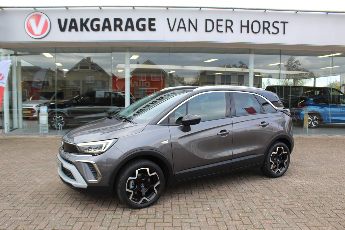 Opel Crossland 1.2 Turbo Ultimate , 110pk , Hoge zit veel comfort Climate control , Cruise control , AGR stoelen voor Navigatie , Bleutooth , Apple Carplay , Camera