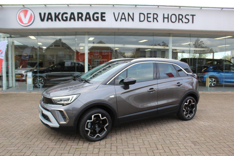 Opel Crossland 1.2 Turbo Ultimate , 110pk , Hoge zit veel comfort Climate control , Cruise control , AGR stoelen voor Navigatie , Bleutooth , Apple Carplay , Camera