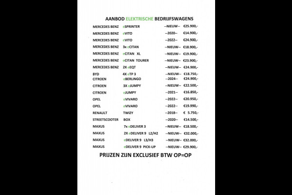 Citroën Ë-Spacetourer 75kWh Business 9 Pers. Airco Cruisecontrol Prijs incl. BTW €32.368,-