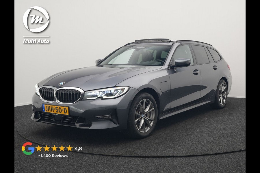 BMW 3 Serie Touring 330e xDrive Sportline Plug In Hybrid 293pk Dealer O.H. PHEV | Panodak | Head Up | Adaptive Cruise | Laser LED | Harman & Kardon | Lederen Sportstoelen Memory & Verwarmd | Sfeerverlichting | Virtual | Navigatie |